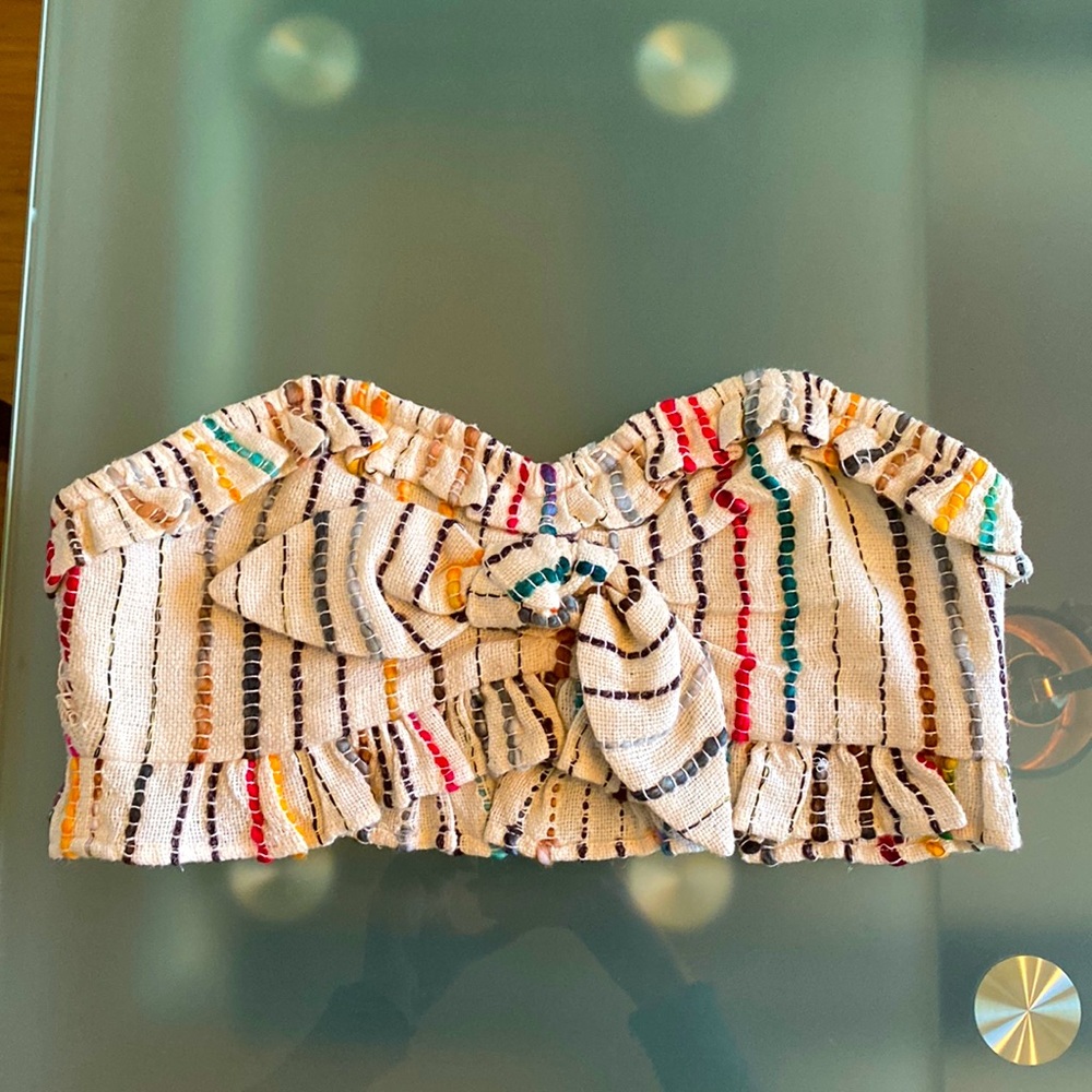 Tularosa linen bandeau - multicolor, size S